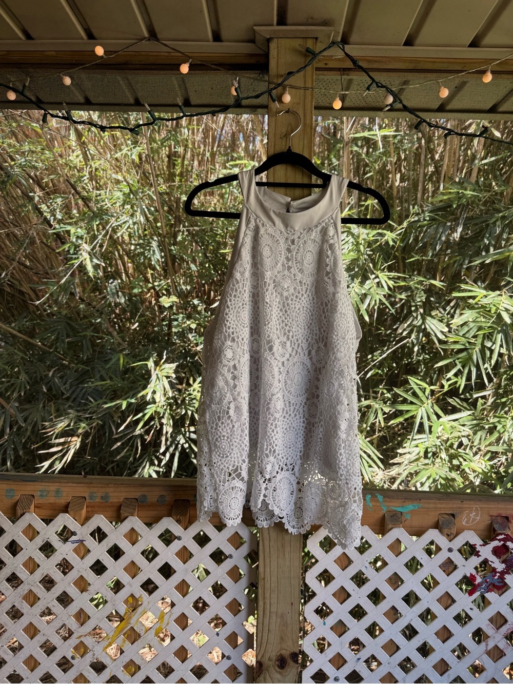 White Lace Halter Dress - Brand:
